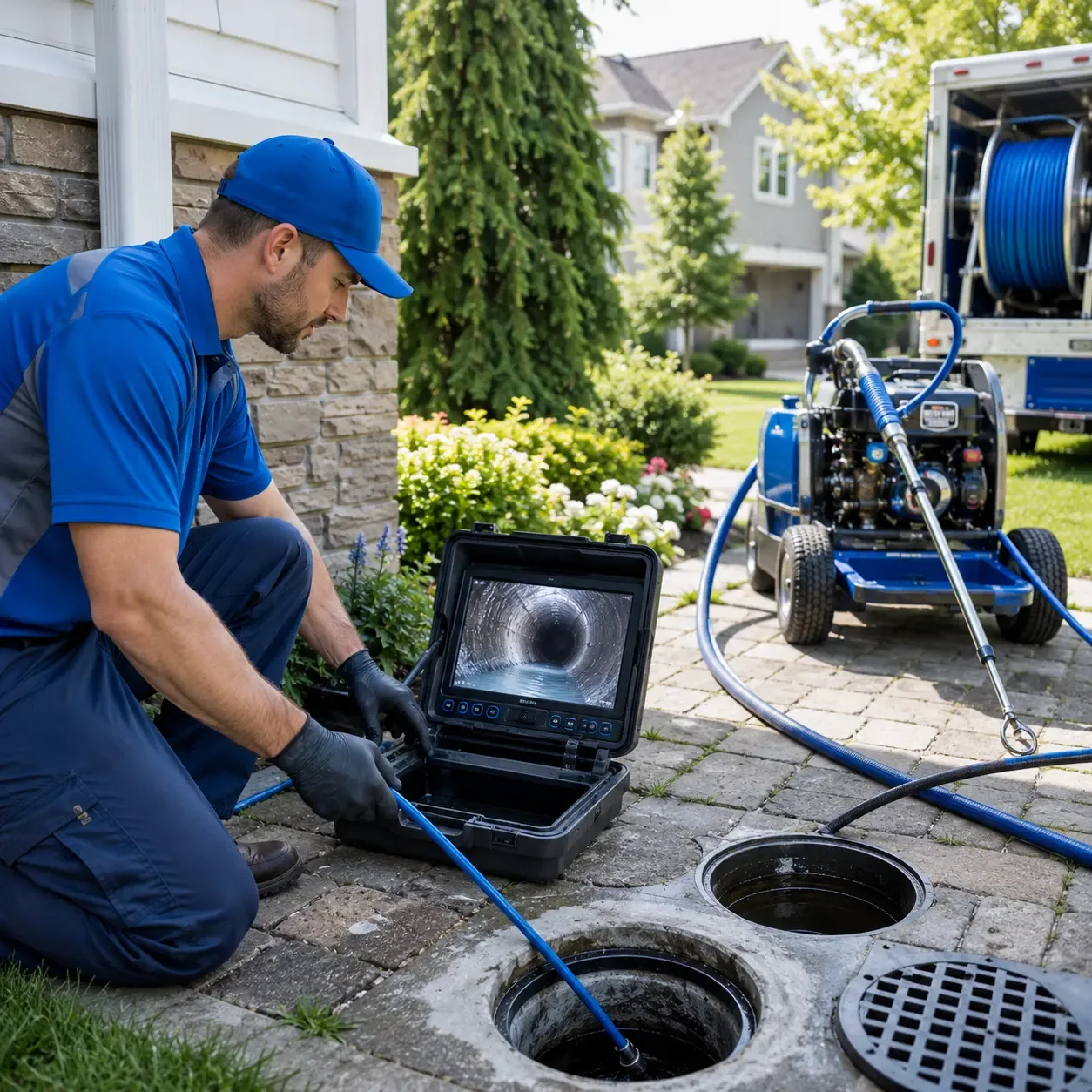 Outdoor drain cleaning professionals serving Marilla, NY
