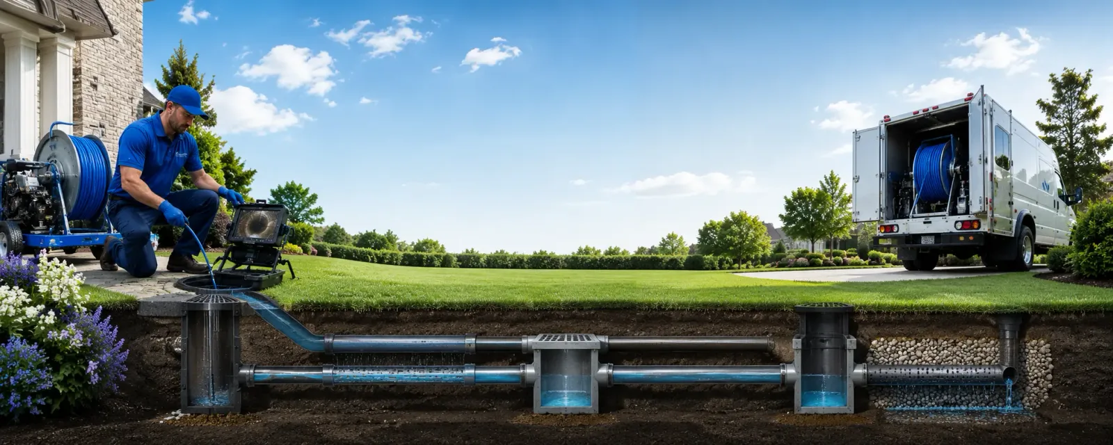 Outdoor drain cleaning information for Marilla, NY